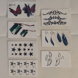 Temporary Color Tattoo and Hair Chalk bundle